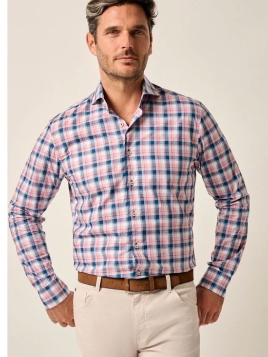 johnnie-O Other - Johnnie-O Top Shelf Granger Button-Down Shirt Pink Blue Plaid Size Small NWT